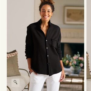 Frank & Eileen Black Button-Front Shirt